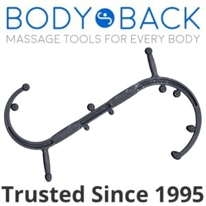 Body Back Buddy Classic - Made in USA - Trigger Point Massage Tool, Massage Cane, Muscle Knot Remover (Black)