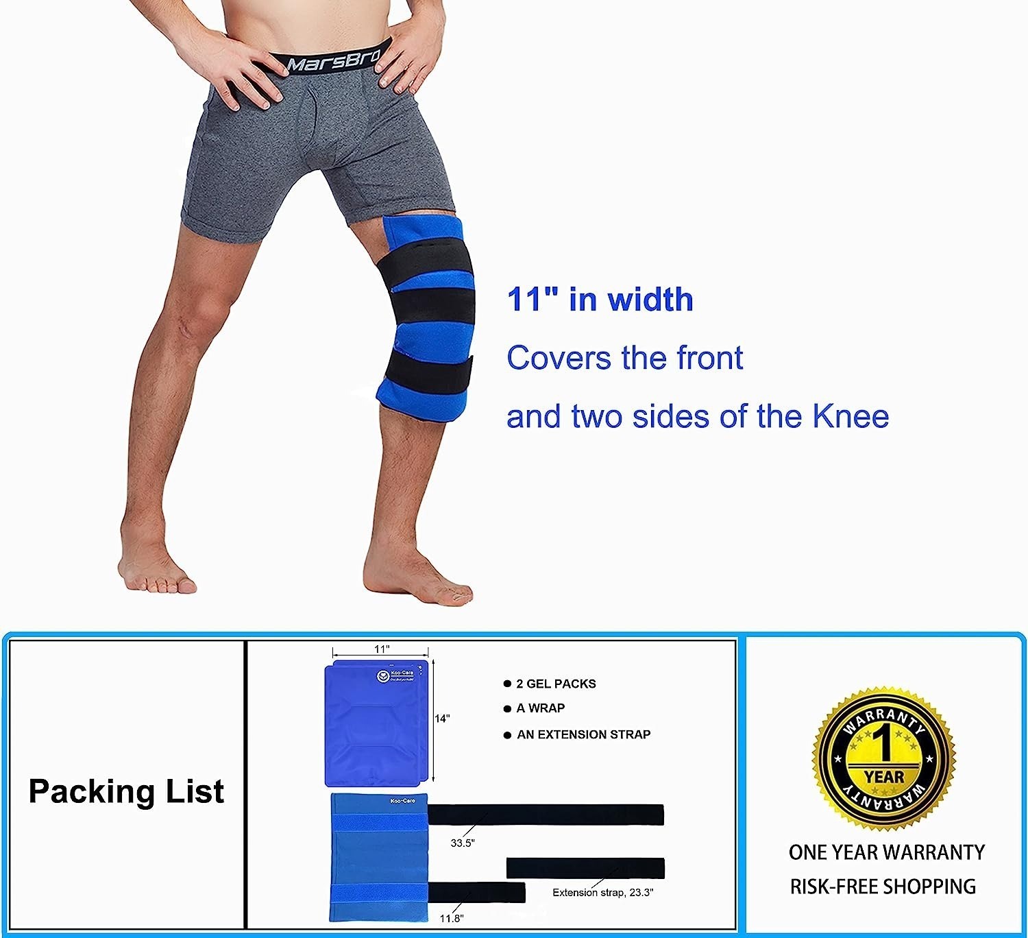 Reusable Ice Pack With Strap - Ice Packs For Injuries